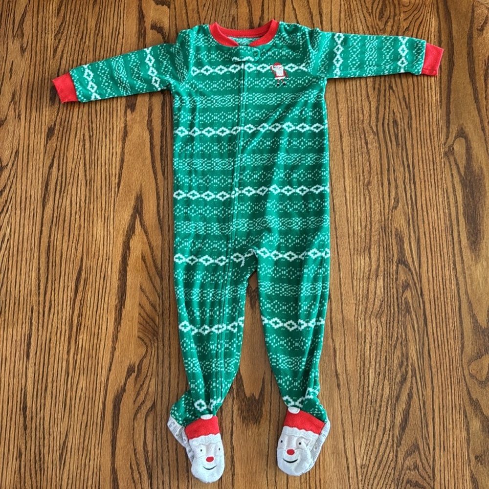 Carters 2T Christmas one piece Pajamas